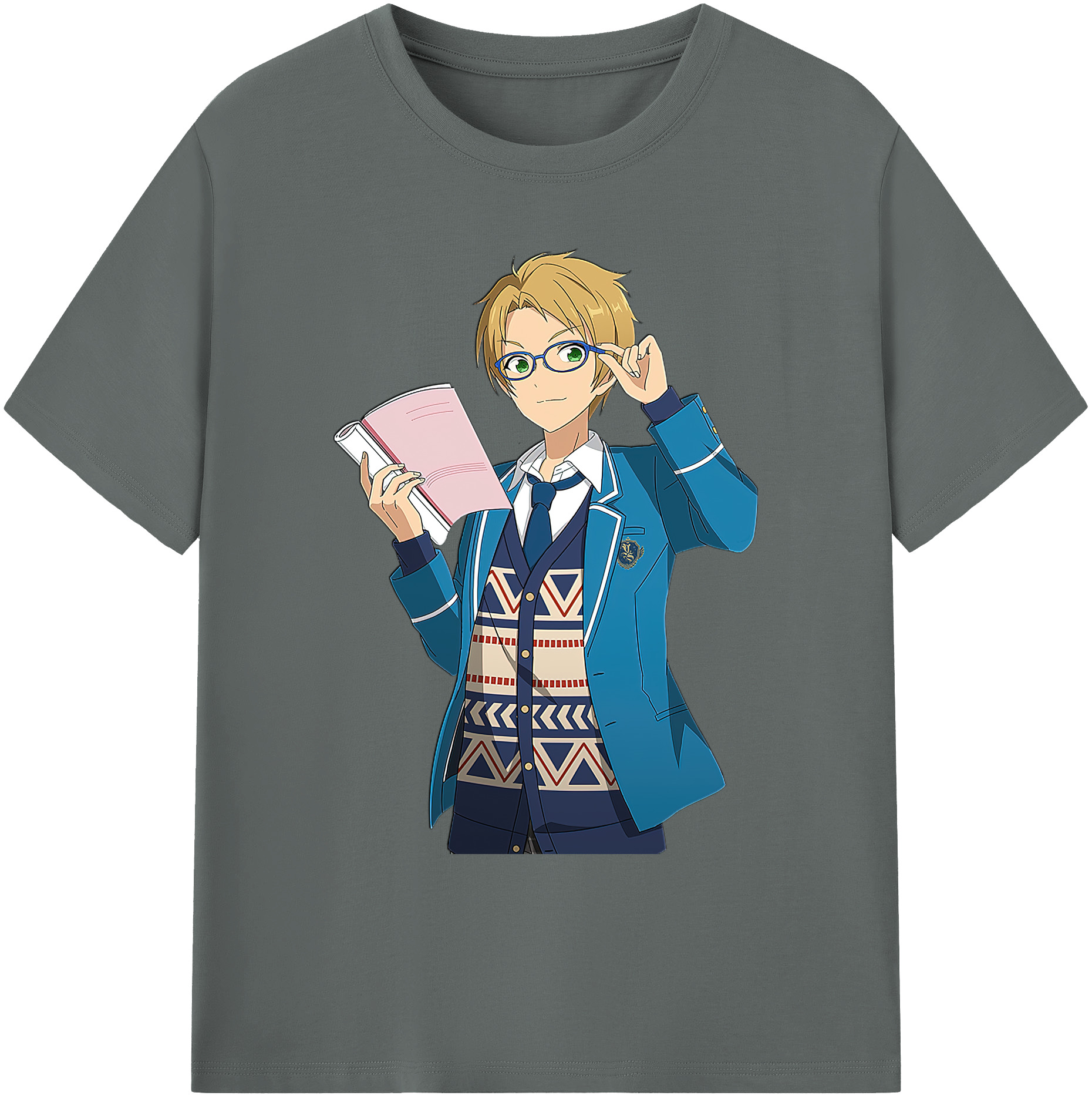 （画像用） あんさんぶるスターズ! Ensemble Stars 綿100％ メンズ半袖Tシャツ｜肌触りやわらか＆通気性